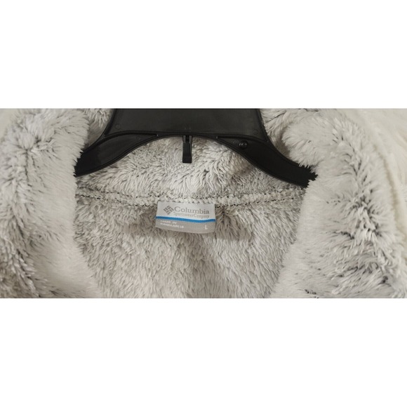 Columbia Women's Cloudy Day Full Zip Fleece Jacket Size Large White/Grey - Picture 6 of 7